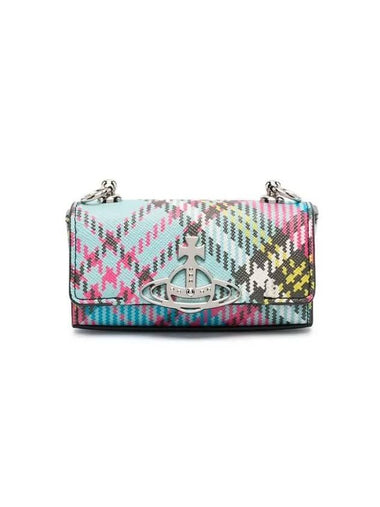 ORB Plaque Checked Small Shoulder Bag - VIVIENNE WESTWOOD - BALAAN 1