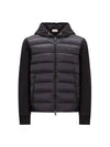 Men's Fleece Zip-Up Padding Black - MONCLER - BALAAN 2