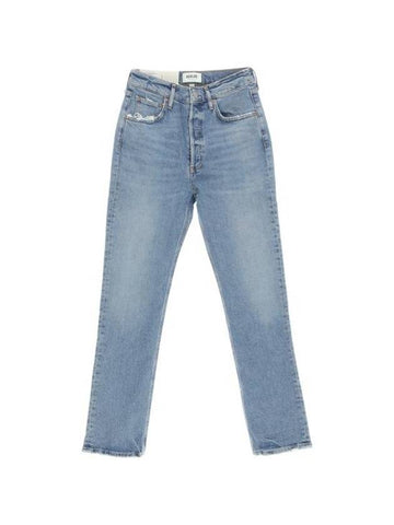 Riley High Rise Straight Jeans Blue - AGOLDE - BALAAN 1