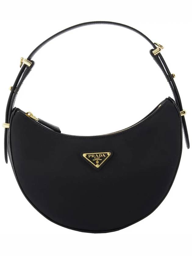 Arque Re-Nylon Leather Shoulder Bag Black - PRADA - BALAAN 3