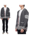 Hector Intarsia Cotton Cardigan Grey - THOM BROWNE - BALAAN 2