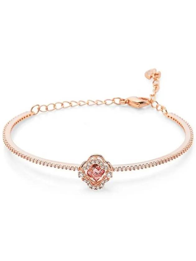 Una Sparkling Dance Clover Bangle Bracelet Pink Rose Gold - SWAROVSKI - BALAAN 4