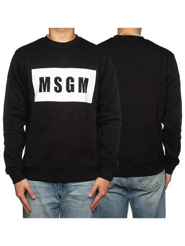 Box Logo Sweatshirt Black 2000MM523 - MSGM - BALAAN 1