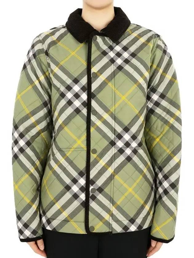 Vintage Check Quilted Jacket Green - BURBERRY - BALAAN 3