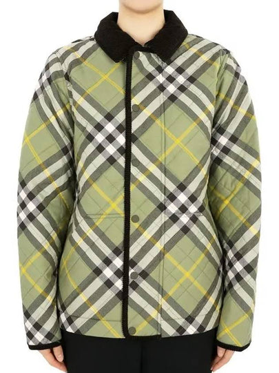 Vintage Check Quilted Jacket Green - BURBERRY - BALAAN 2