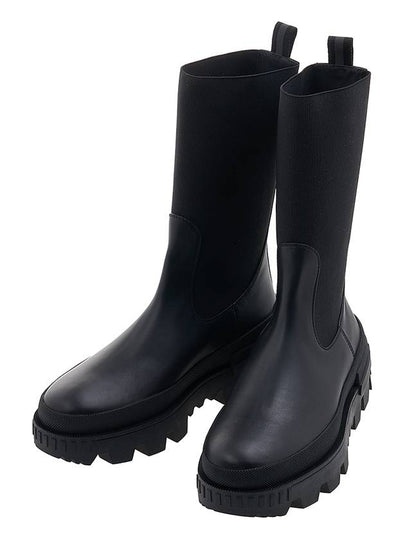 Neue Neue Leather Chelsea Boots Black - MONCLER - BALAAN 2