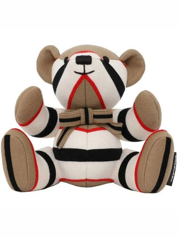 Striped Thomas Bear Toy Brown - BURBERRY - BALAAN 1