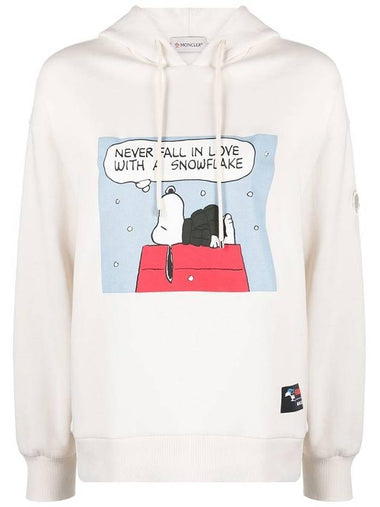 8G00040 899M9 001 Women s PEANUTS motif white hoodie - MONCLER - BALAAN 1