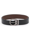 Gancini Reversible Leather Belt Black Brown - SALVATORE FERRAGAMO - BALAAN 1