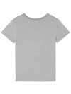 Tricolor Fox Patch Short Sleeve T-Shirt Gray Melange - MAISON KITSUNE - BALAAN.