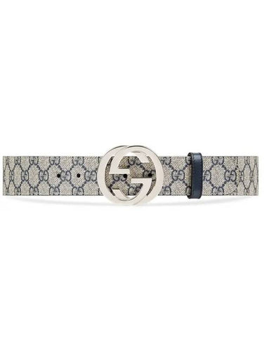 Interlocking GG Buckle Supreme Belt Beige - GUCCI - BALAAN 1