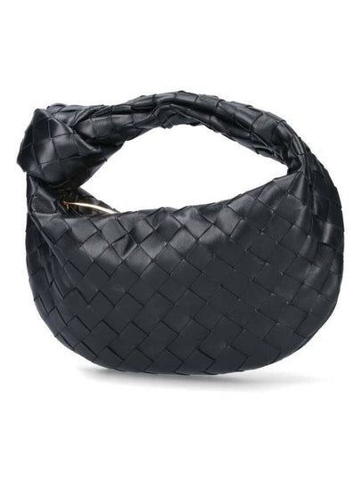 Jodie Intrecciato Small Tote Bag Black - BOTTEGA VENETA - BALAAN 2