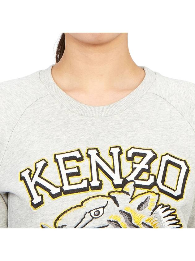 Kids Tiger Logo Sweatshirt Grey - KENZO - BALAAN 6