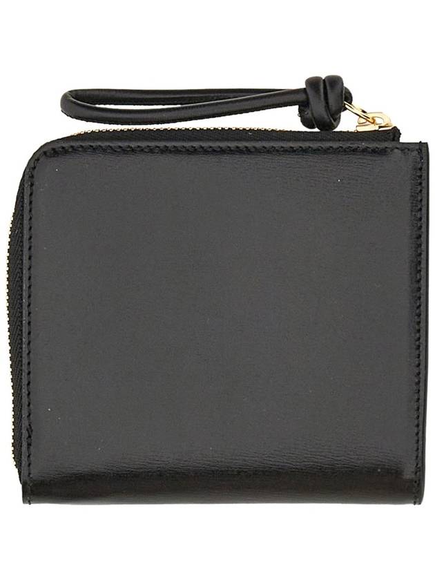 Logo Leather Card Wallet Black - JIL SANDER - BALAAN 4