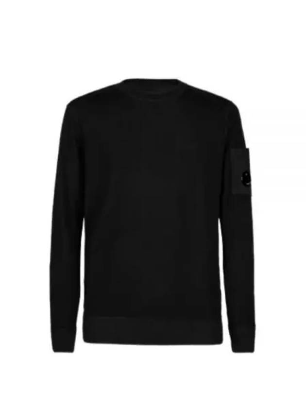 Merino Wool Plain Knit Top Black - CP COMPANY - BALAAN 2