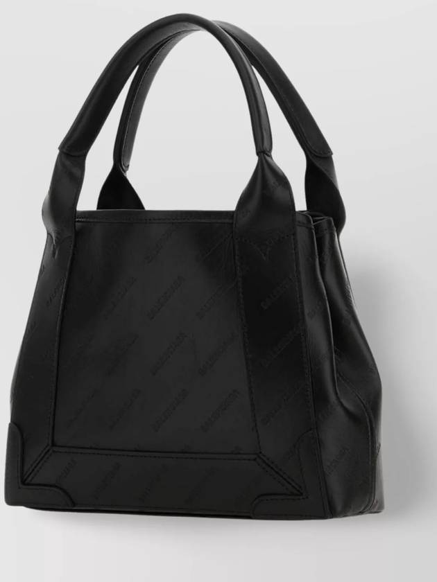 Navy XS Embossed Logo Tote Bag Black - BALENCIAGA - BALAAN 3