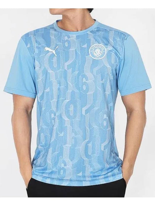 Short Sleeve T-shirt Manchester City Pre-Match Jersey Top Manchester City 777578 21 - PUMA - BALAAN 1