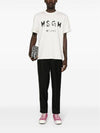 Brushed Logo Short Sleeve T-Shirt Cream - MSGM - BALAAN 6