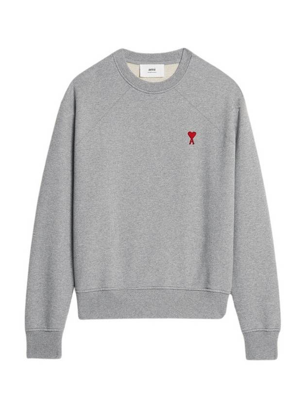 Small Heart Logo Sweatshirt Grey - AMI - BALAAN 2