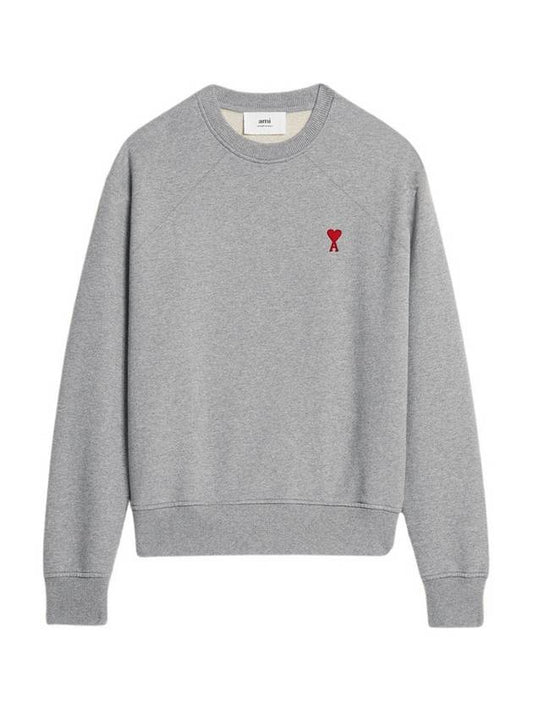 Small Heart Logo Sweatshirt Grey - AMI - BALAAN 2