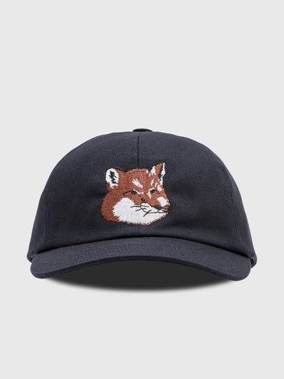 Large Fox Head Embroidered 6P Ball Cap Navy - MAISON KITSUNE - BALAAN 2