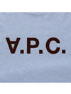 Logo Print Short Sleeve T-Shirt Skyblue - A.P.C. - BALAAN 4