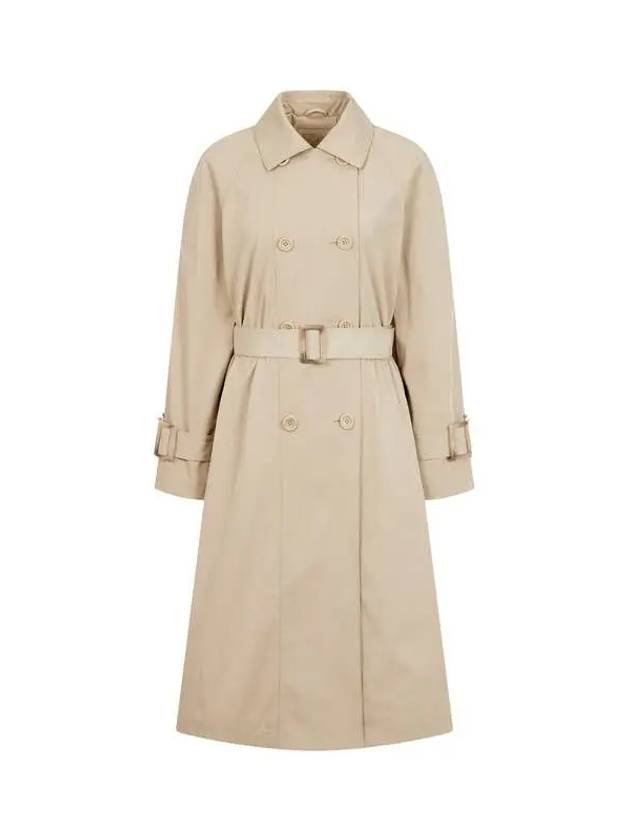 ARMANI 30 9 29 Women s Belted Double Trench Coat Beige - EMPORIO ARMANI - BALAAN 1