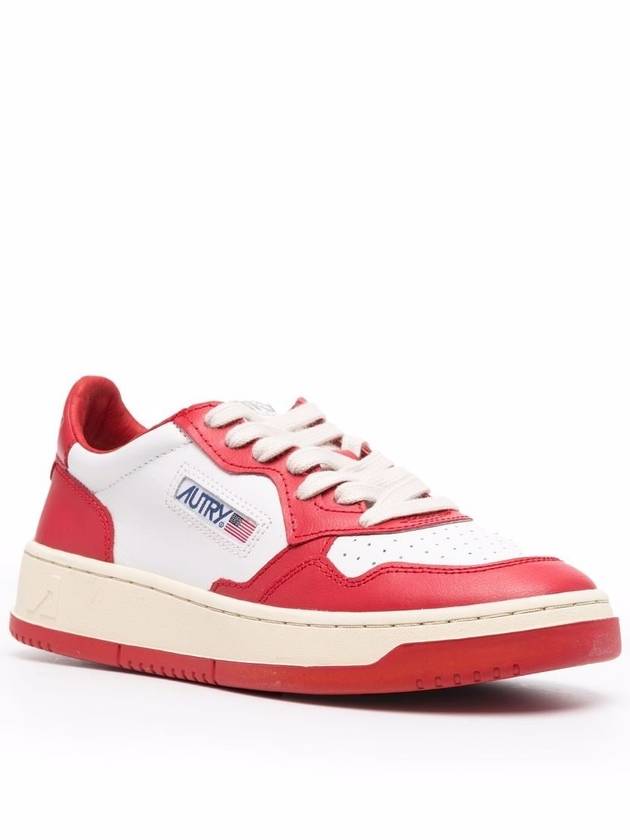 Women's Medalist Bi-Color Low-Top Sneakers Red - AUTRY - BALAAN 5