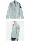 Wappen Patch Double Pocket Cotton Zip-Up Jacket Charcoal Sky Blue - STONE ISLAND - BALAAN 5