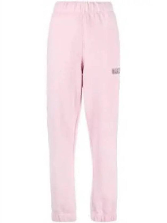 Side Logo Cotton Jogger Track Pants Pink - GANNI - BALAAN 2