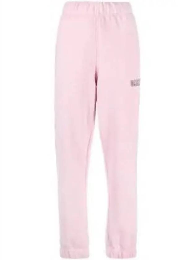 Side Logo Cotton JoGGer Track Pants Pink - GANNI - BALAAN 2