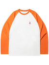 Men's Sports Raglan Long Sleeve T-Shirt Orange White - ROND&DEMARRER - BALAAN 1