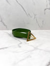 Triangle Buckle Leather Belt Green - BOTTEGA VENETA - BALAAN 7