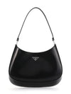 Cleo Brushed Leather Shoulder Bag Black - PRADA - BALAAN 2
