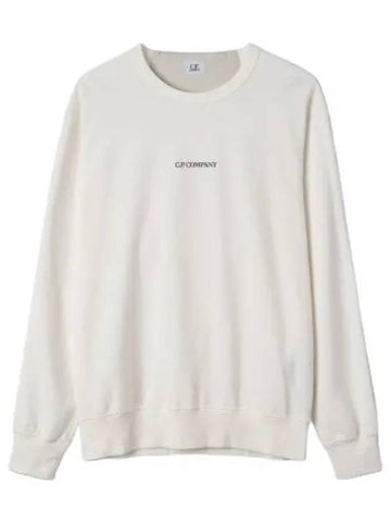 Light Fleece Logo Sweatshirt Gauze White T Shirt - CP COMPANY - BALAAN 1