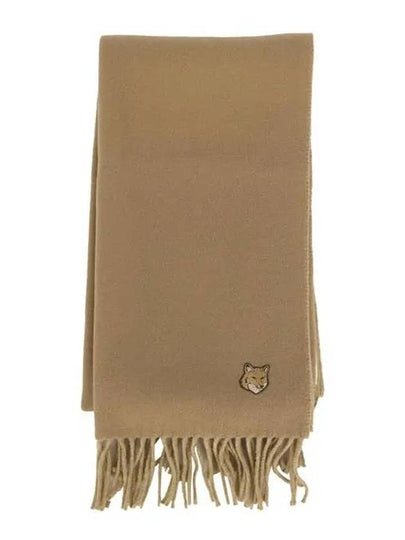 Bold Fox Head Double Face Scarf Beige - MAISON KITSUNE - BALAAN 2