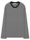 Fox Logo Stripe Long Sleeve T-Shirt White Black - MAISON KITSUNE - BALAAN 2