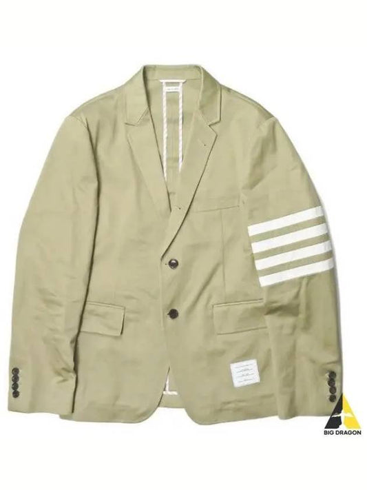 4 Bar Armband Cotton Blazer Jacket Camel - THOM BROWNE - BALAAN 2