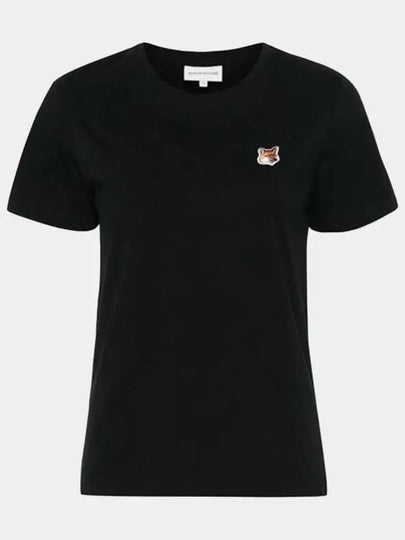 Fox Head Patch Regular Short Sleeve T-Shirt Black - MAISON KITSUNE - BALAAN 2