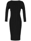 MC September Pleated Midi Dress Black - ISSEY MIYAKE - BALAAN 3