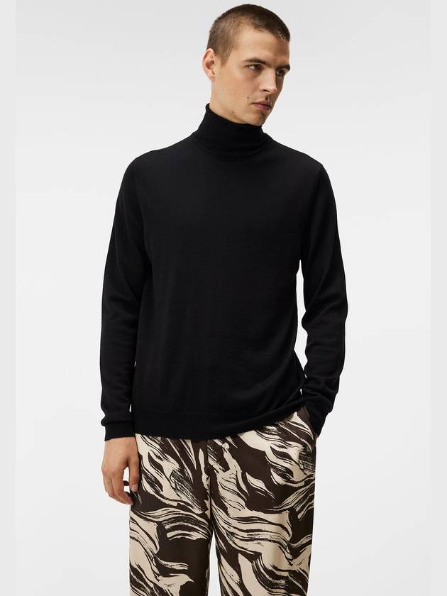 Lyd Merino Wool Turtleneck Black - J.LINDEBERG - BALAAN 3