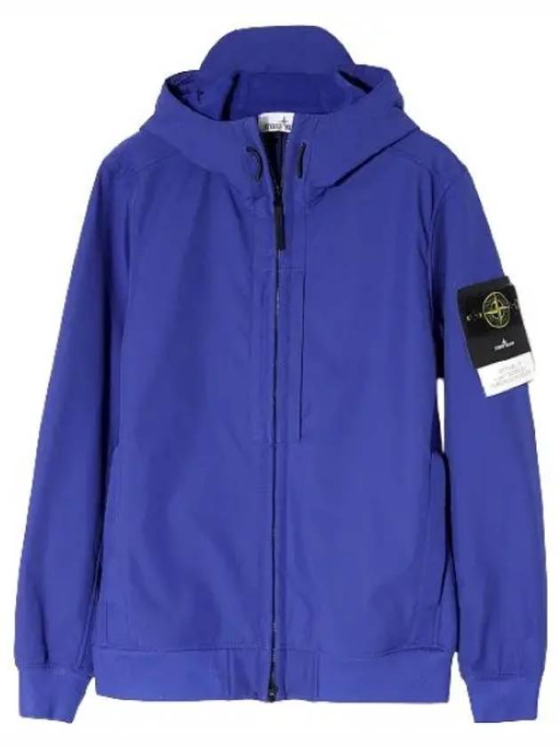 Soft Shell RE Dye Technology Hooded Jacket Blue - STONE ISLAND - BALAAN 2