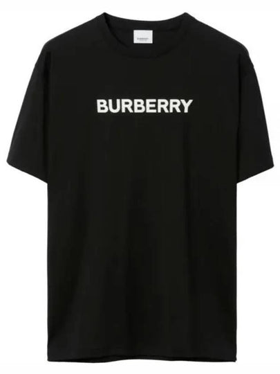 Logo Print Cotton Short Sleeve T-Shirt Black - BURBERRY - BALAAN 2