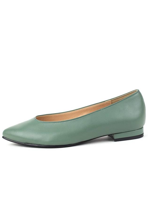 Mocha flat shoes green - LECHROMAQI - BALAAN 3