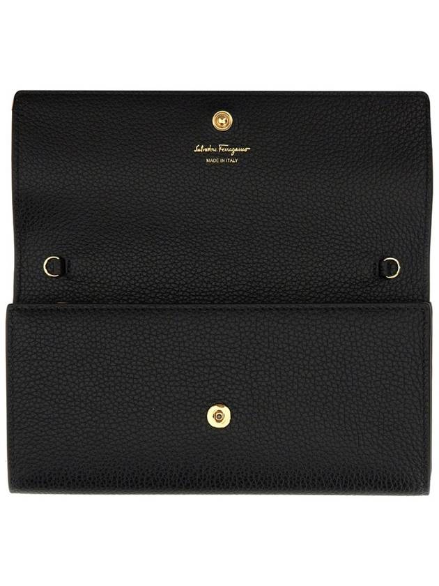 "GANCINI" WALLET WITH SHOULDER STRAP - SALVATORE FERRAGAMO - BALAAN 6