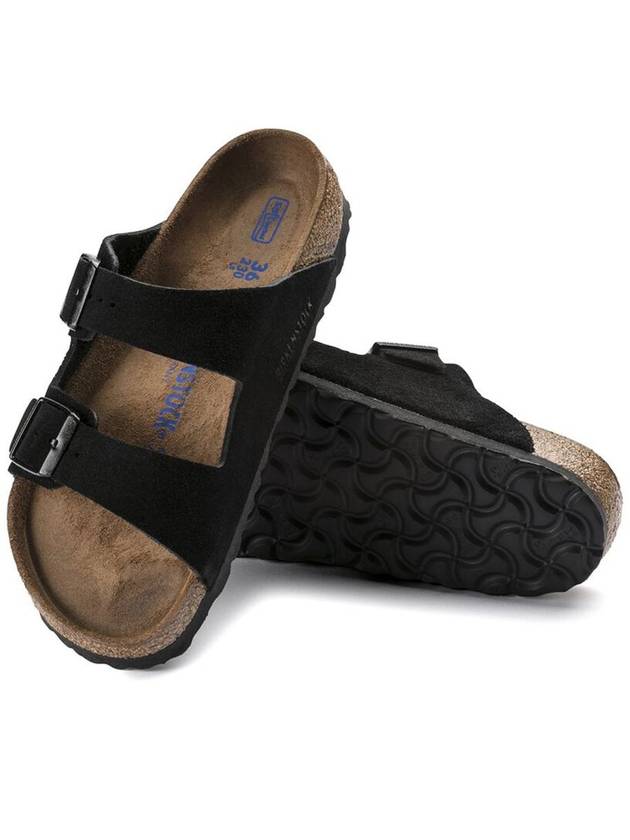 Arizona Soft Suede Slippers Black - BIRKENSTOCK - BALAAN 3