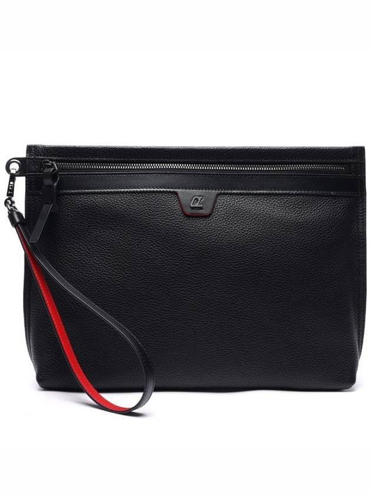 City Pouch Leather Clutch Bag Black - CHRISTIAN LOUBOUTIN - BALAAN.