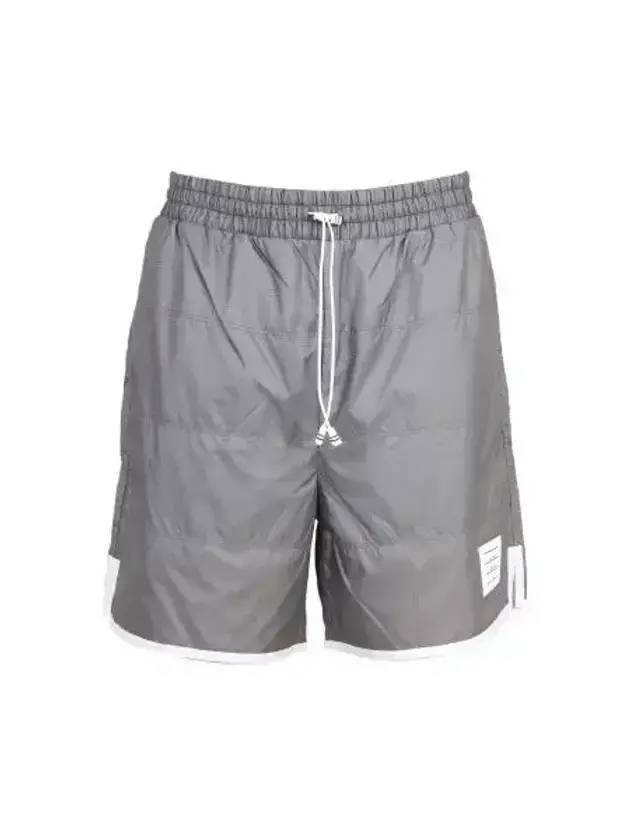 Ripstop Jersey Lining Track Shorts Grey - THOM BROWNE - BALAAN 3