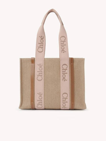 Woody Medium Tote Bag Soft Tan - CHLOE - BALAAN 1