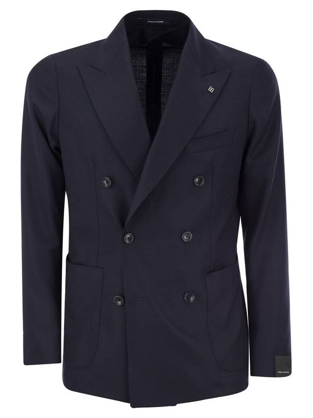 Double breasted cashmere jacket navy - TAGLIATORE - BALAAN 2